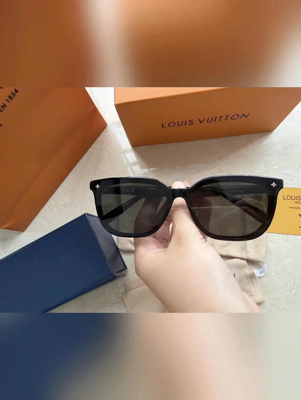 Louis Vuitton Black Women's Square Sunglasses